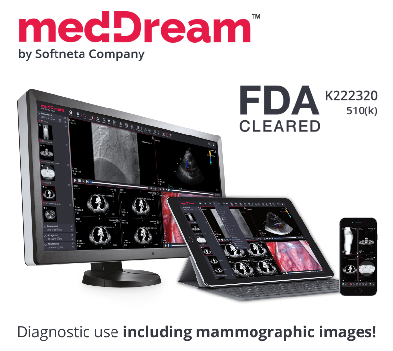 HTML5 Dicom Viewer MedDream Registered Fda Mammograthy