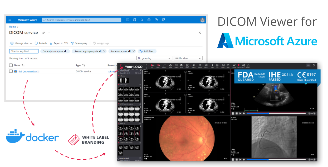 MedDream Web Viewer With Azure Health Data Services