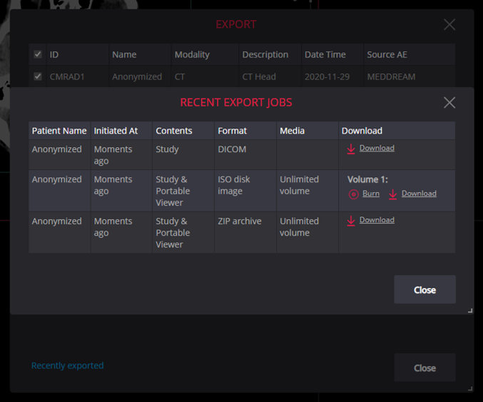 Dicom Viewer Export